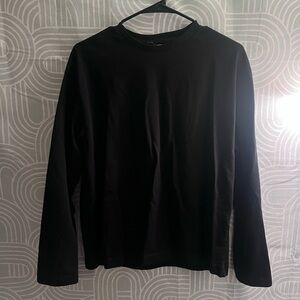 Pull & Bear Black Long Sleeve Tee Shirt Men’s Size M 100% Cotton